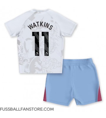 Aston Villa Ollie Watkins #11 Replik Auswärtstrikot Kinder 2023-24 Kurzarm (+ Kurze Hosen)